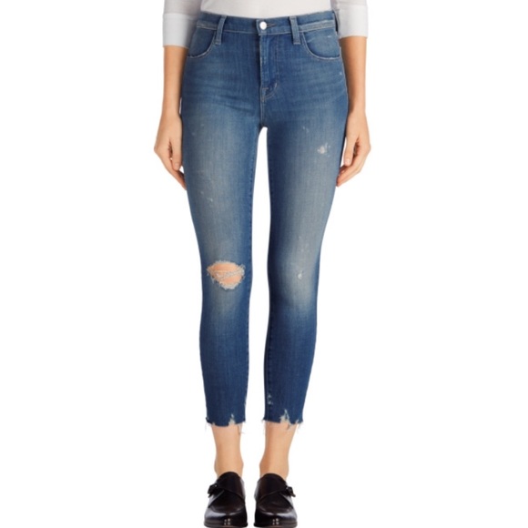 j brand alana high rise crop skinny jeans black